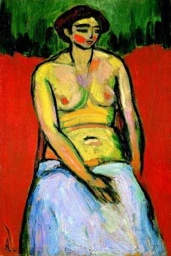 Alexej von Jawlensky Sitzender weiblicher Akt oil painting picture